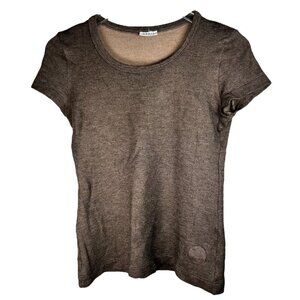 Akris Punto Small Shirt Top Soft Stretch Brown Casual